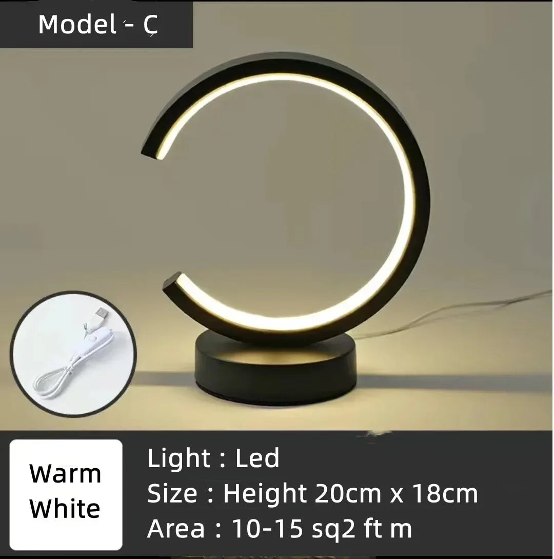 LED Circular Ring Table Lamp