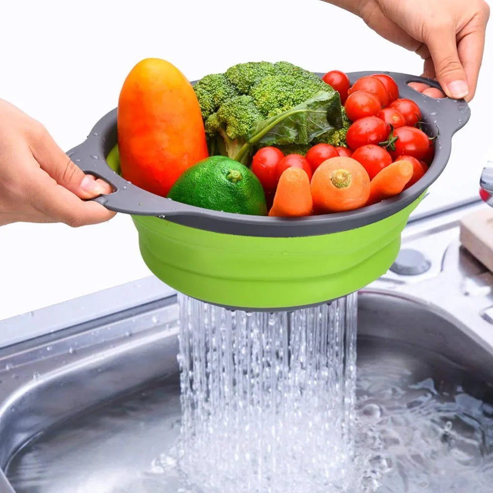 Round Folding Colander Basket