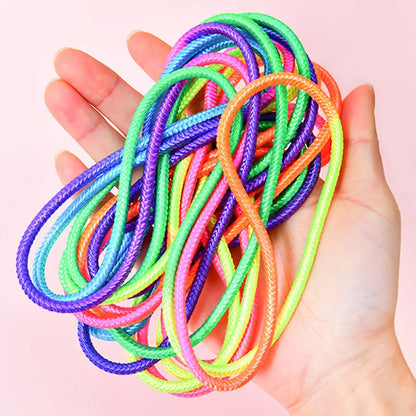 Rainbow Elastic Jump Ropes Gymnastics Rubber Band For Fitness Outdoor Games Children And Adults Juegos Divertidos Kinder Spiele