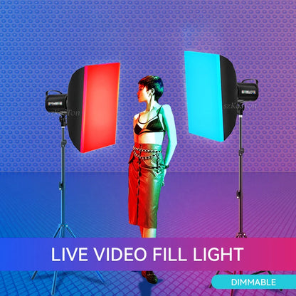 RGB LED Light Video Light Outdoor Lighting 1700K-12000K Bowens Mount Control for Photography Studio Video