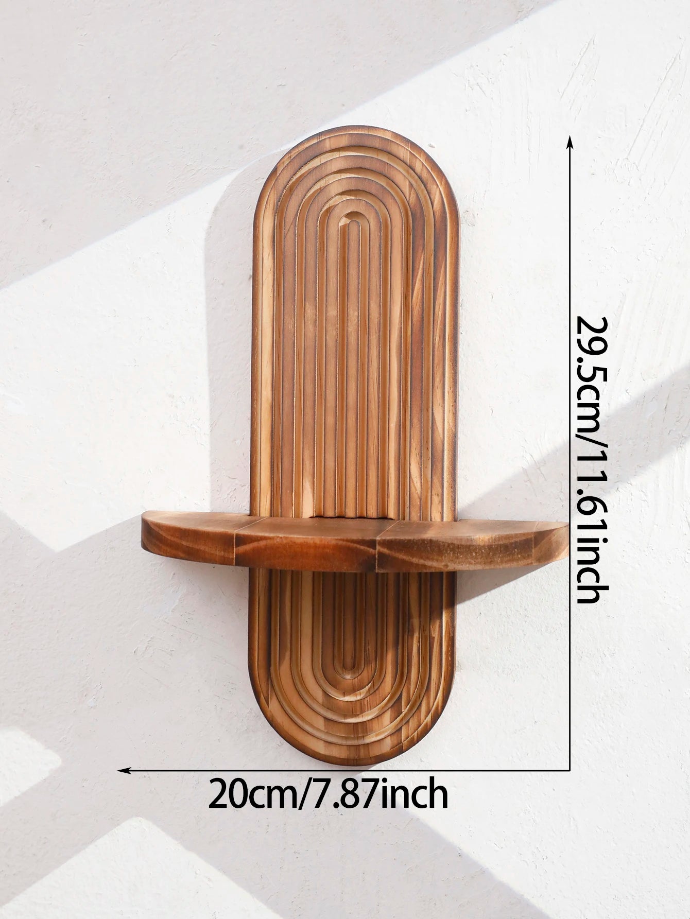 Boho Wooden Wall Shelf