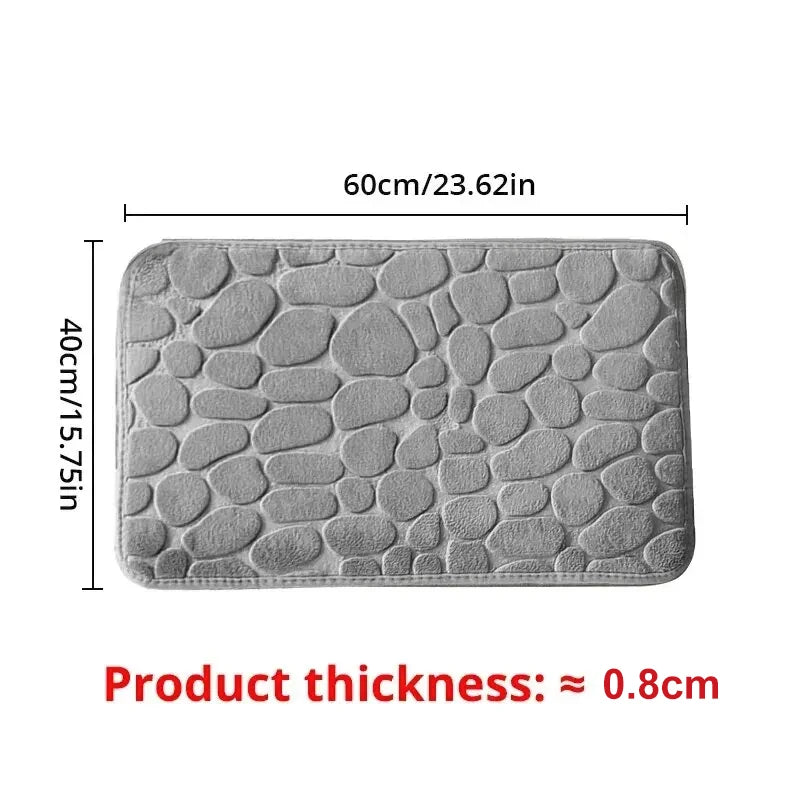 Embossed Microfiber Pebble Floor Mat