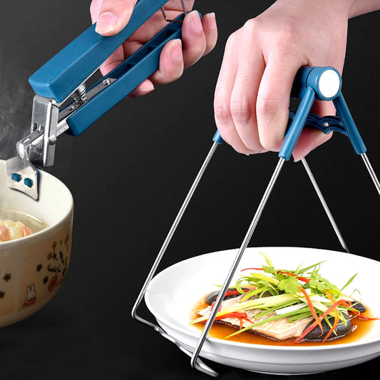 Anti-scalding Clip Steamer Clamp Bowl Remover Microwave Oven Tray Non-Slip Pan Gripper Kitchen Pot Clips Cooking Accessories