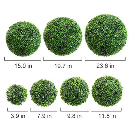 Artificial Plant Topiary Ball Faux Boxwood Decorative Balls for Backyard Balcony Garden Wedding Home Decor Fake Flower Balls