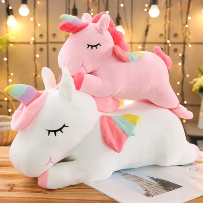 25-100CM Giant Size Unicorn Plush Toy Soft Stuffed Cartoon Unicorn Dolls Animal Horse High Quality Birthday Gift