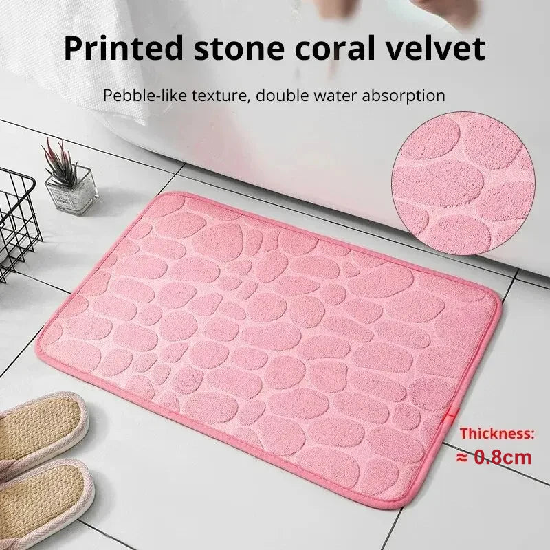 Embossed Microfiber Pebble Floor Mat