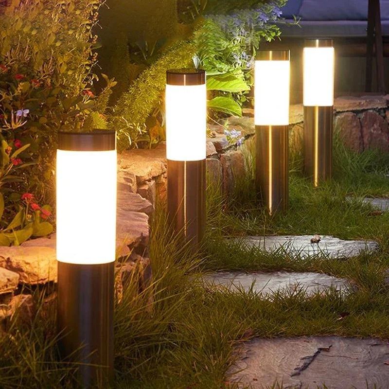 LED Solar Garden Light Stainless Steel Waterproof Underground Garden Lamp For Landscape Patio Yard Decoration Outdoor Lighting