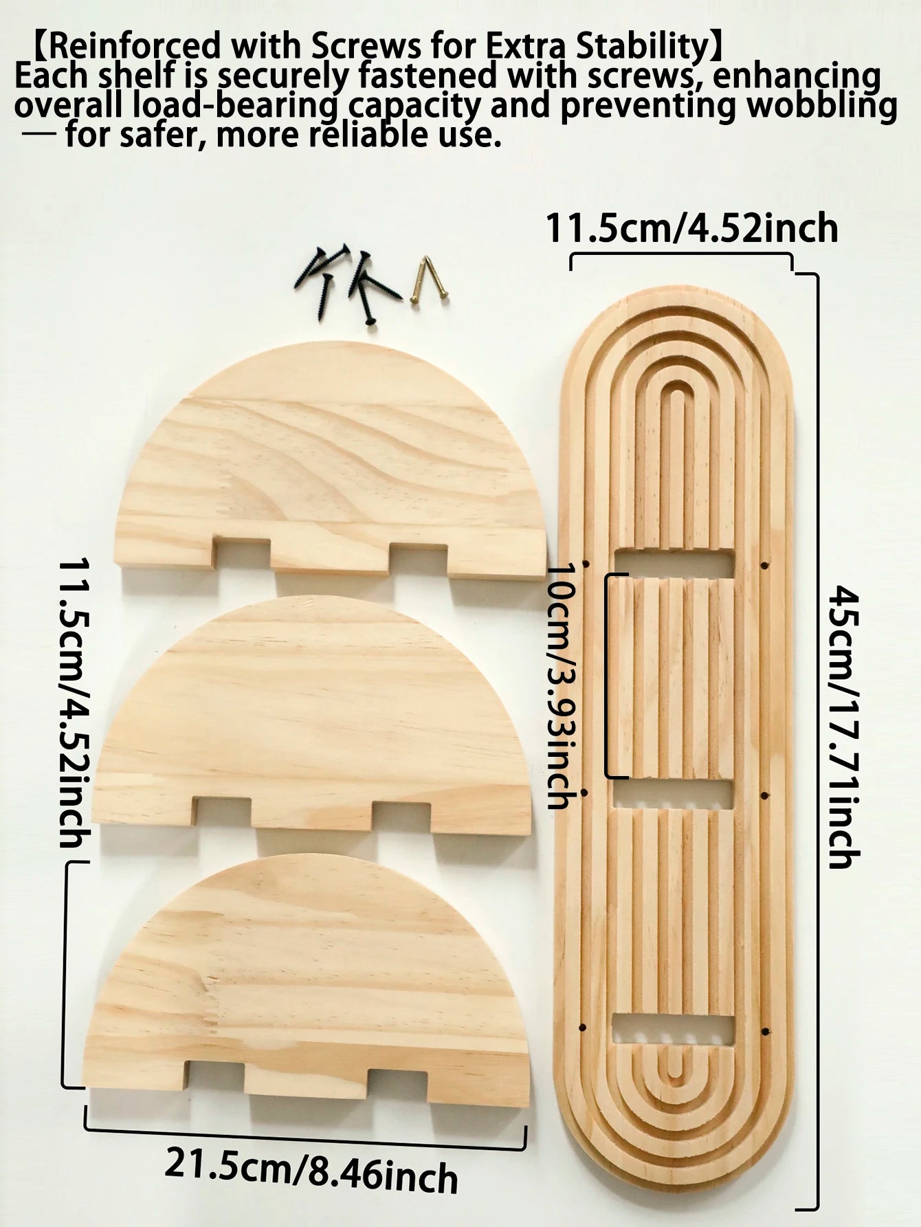 Boho Wooden Wall Shelf