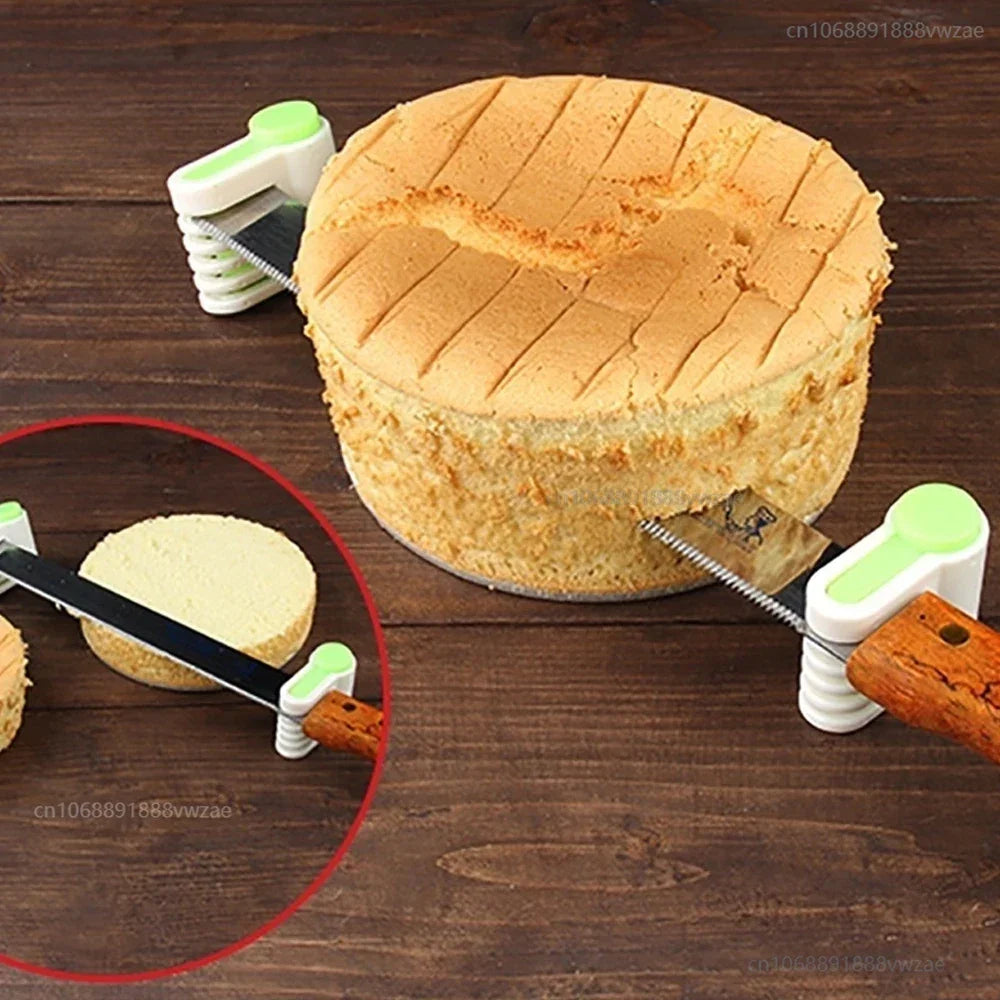 5 Layers Cake Slicer Bread Knife Splitter Cutting Leveler Toast Slicer Adjustable Cake Bread Cutter Kitchen Bakeware Tool