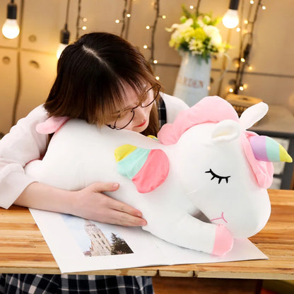 25-100CM Giant Size Unicorn Plush Toy Soft Stuffed Cartoon Unicorn Dolls Animal Horse High Quality Birthday Gift