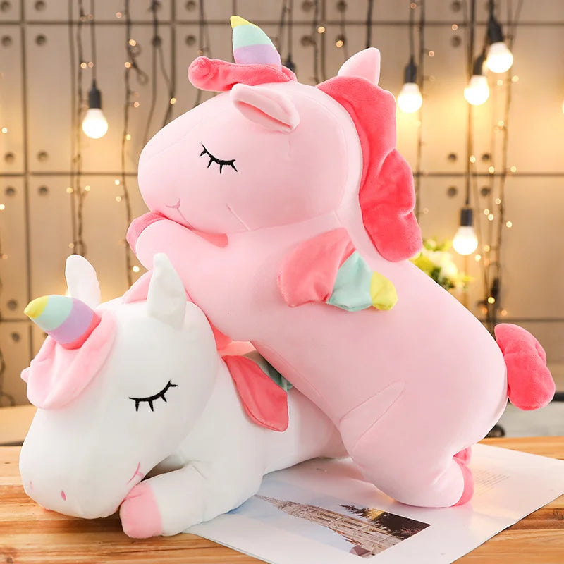 25-100CM Giant Size Unicorn Plush Toy Soft Stuffed Cartoon Unicorn Dolls Animal Horse High Quality Birthday Gift