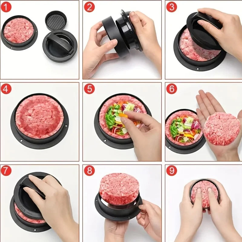 Round Hamburger Burger Press