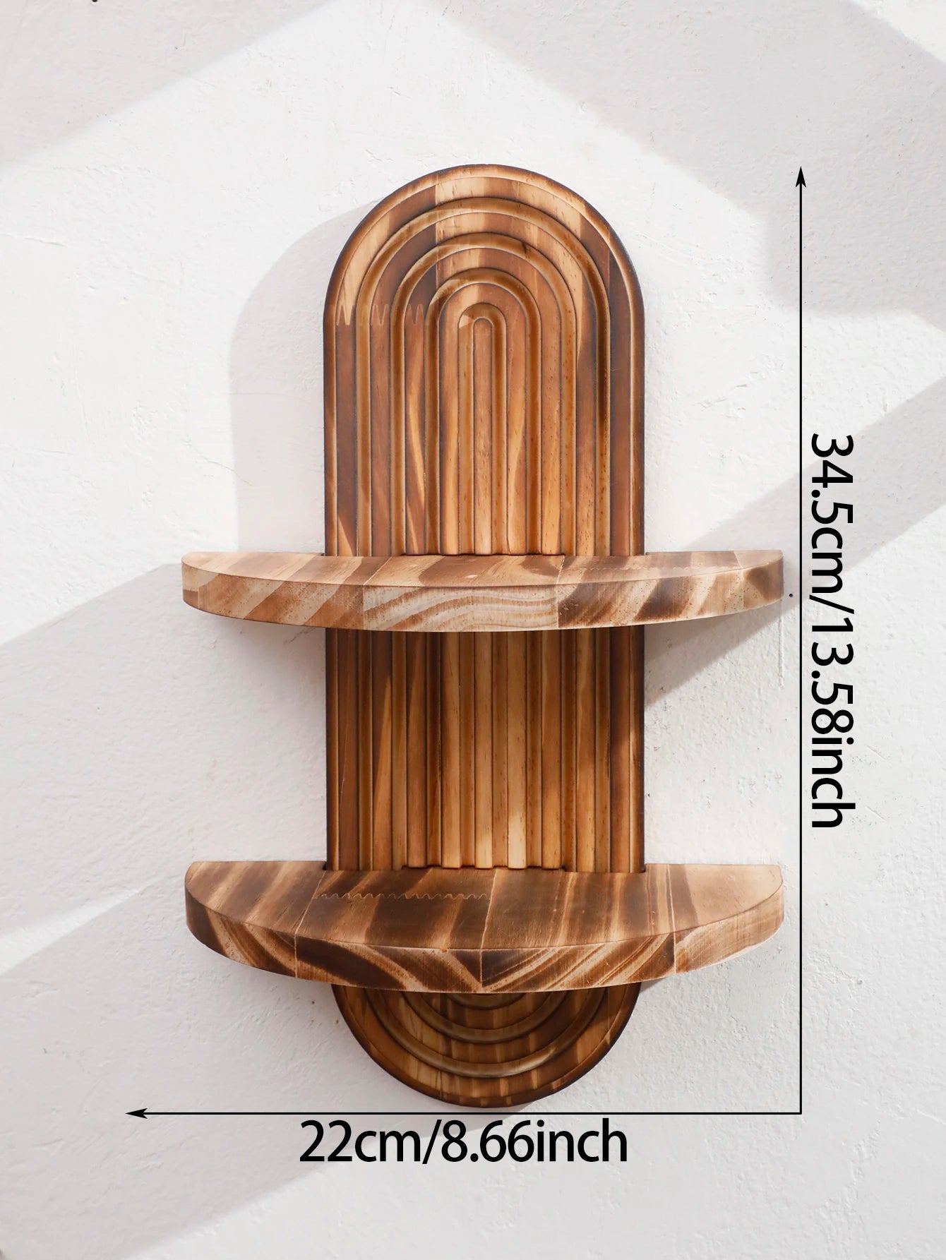 Boho Wooden Wall Shelf
